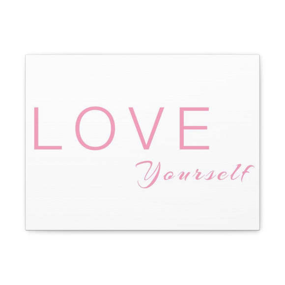 Inspirational Wall Art Love Yourself Pink Motivation Wall Decor for Home Office